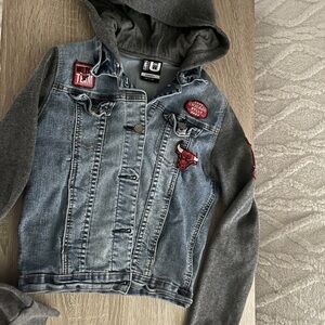 Women’s Chicago Bulls Hooded Jeans Jacket Blue Denim XS NBA Basketball
